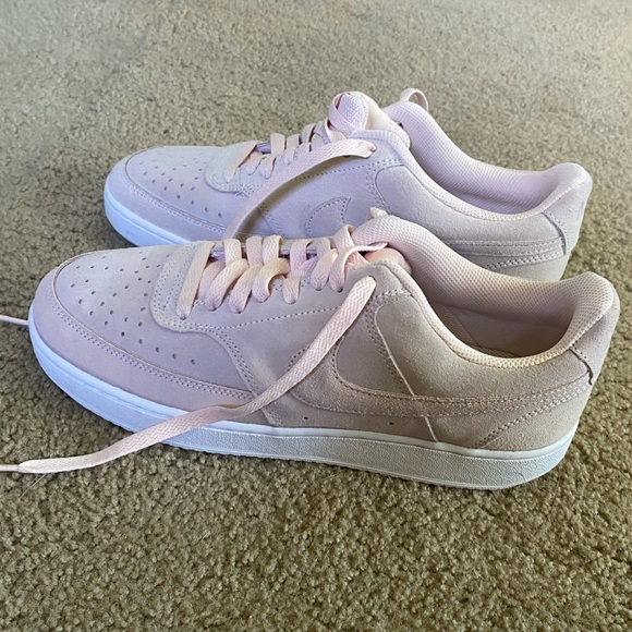 Nike Court Vision Low Top Pink Pearl Suede Shoes Women's Sz 10 BRAND NEW - Picture 5 of 6